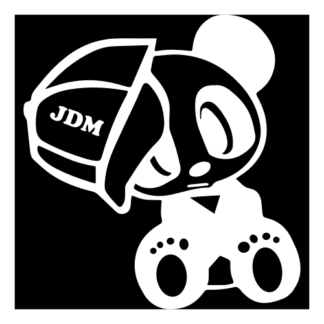 JDM Hat Panda Decal (White)